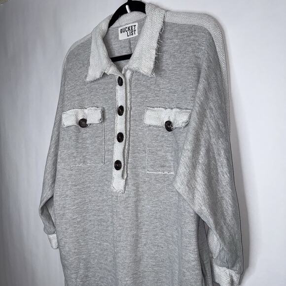 Bucketlist Women’s French Terry Jumpsuit Gray Size Small - Picture 4 of 7